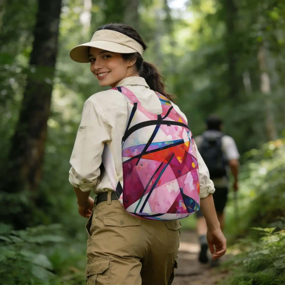 Wassily Kandinsky Pink Composition Student Backpack School Bag Hiking Travel Daypack for Men Women Storage Bookbag Shoulder Bags