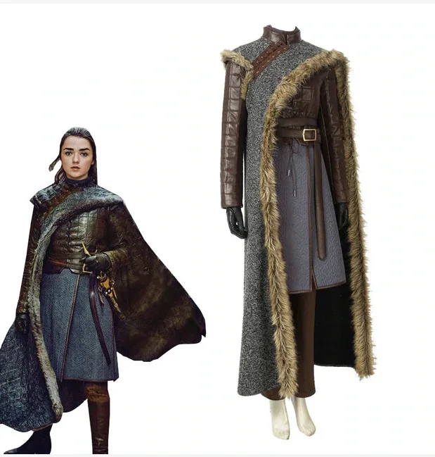 

Adult Season 8, A Song Of Ice And Fire, Arya Stark's Cosplay Costume, The Same Style As The TV Series.
