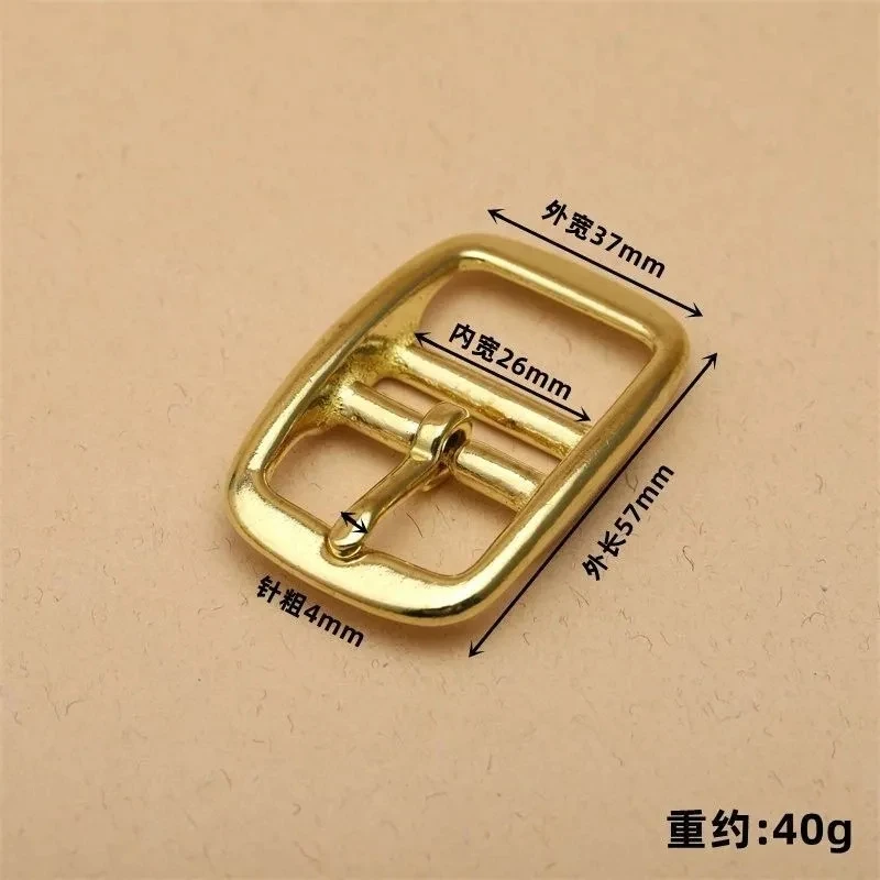 Solid Brass Belt Buckle Middle Center Bar Single Pin Belt Buckle Leather Craft Strap Belt 15mm/ 20mm/ 25mm