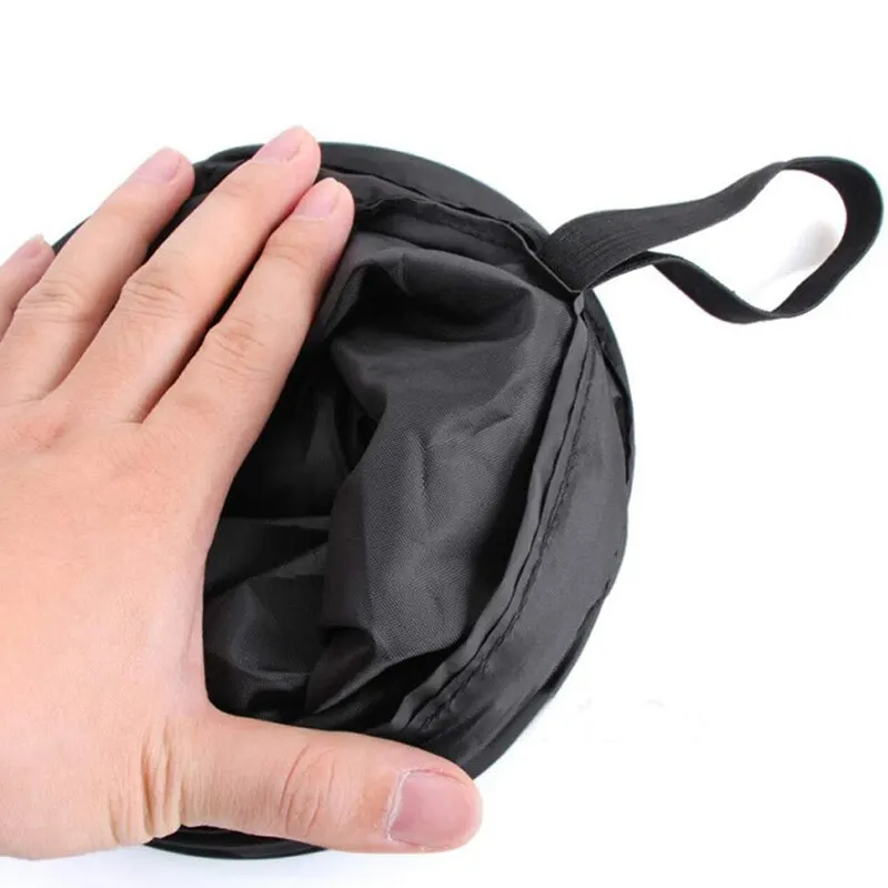 Car Trash Can Portable Durable Foldable Hanging Car Storage Bucket Chair Back Oxford Cloth Storage Bag Trash Can 1pc image 6