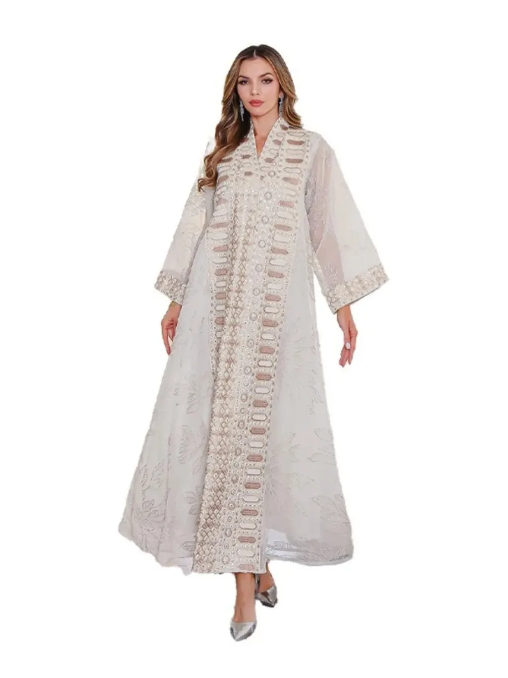 Eid Muslim Party Dress for Women Jalabiya Abaya Ramadan Long Dresses Abayas Woman Kimono Robe Caftan Vestidos Largos 2024