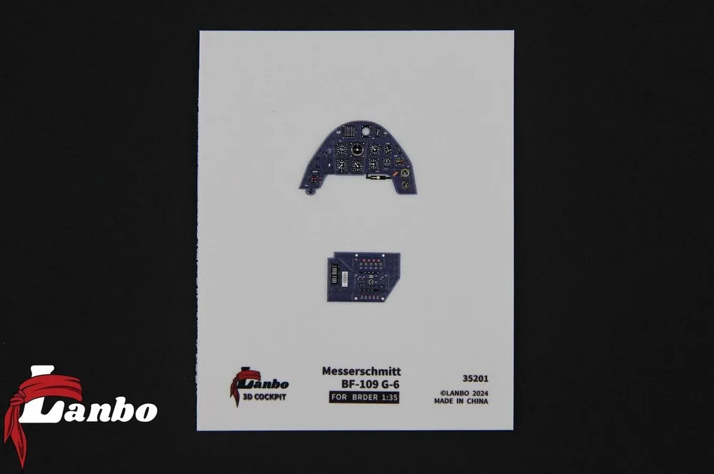 

Lanbo Model 35201 3D Printed Color Cockpit 1/35 Messerschmitt BF-109 G6 FOR BORDER