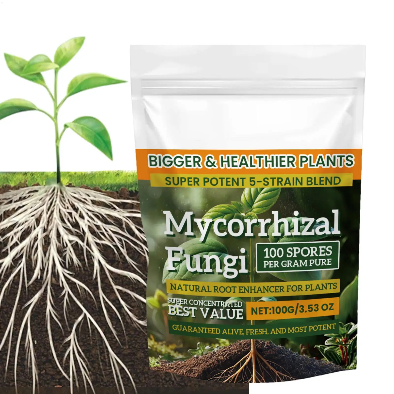 100g Plant Fertilizer Powder Plant Growth Nutrient Fertilizer Safe and Effective Rooting Supplement for Soil Culture Hydroponics