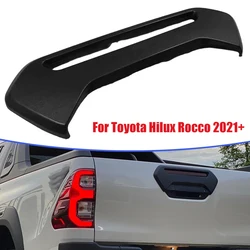 1pc Matte Black Car Tailgate Brake Light Protective Cover for Toyota Hilux Rocco 2021+