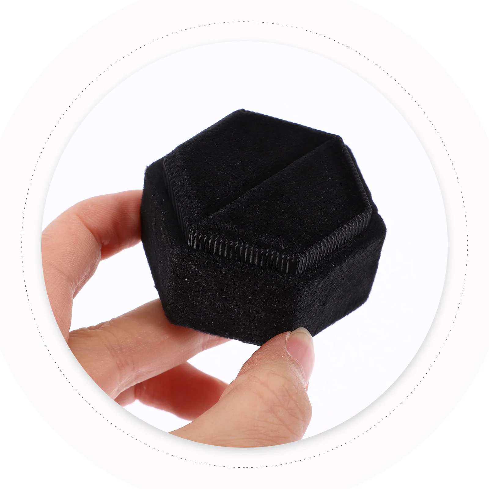

Ring Box Wedding Jewelry Organizer Small Ring Storage Case Hexagonal Design Proposal Engagement Gift Jewelry Box Packaging
