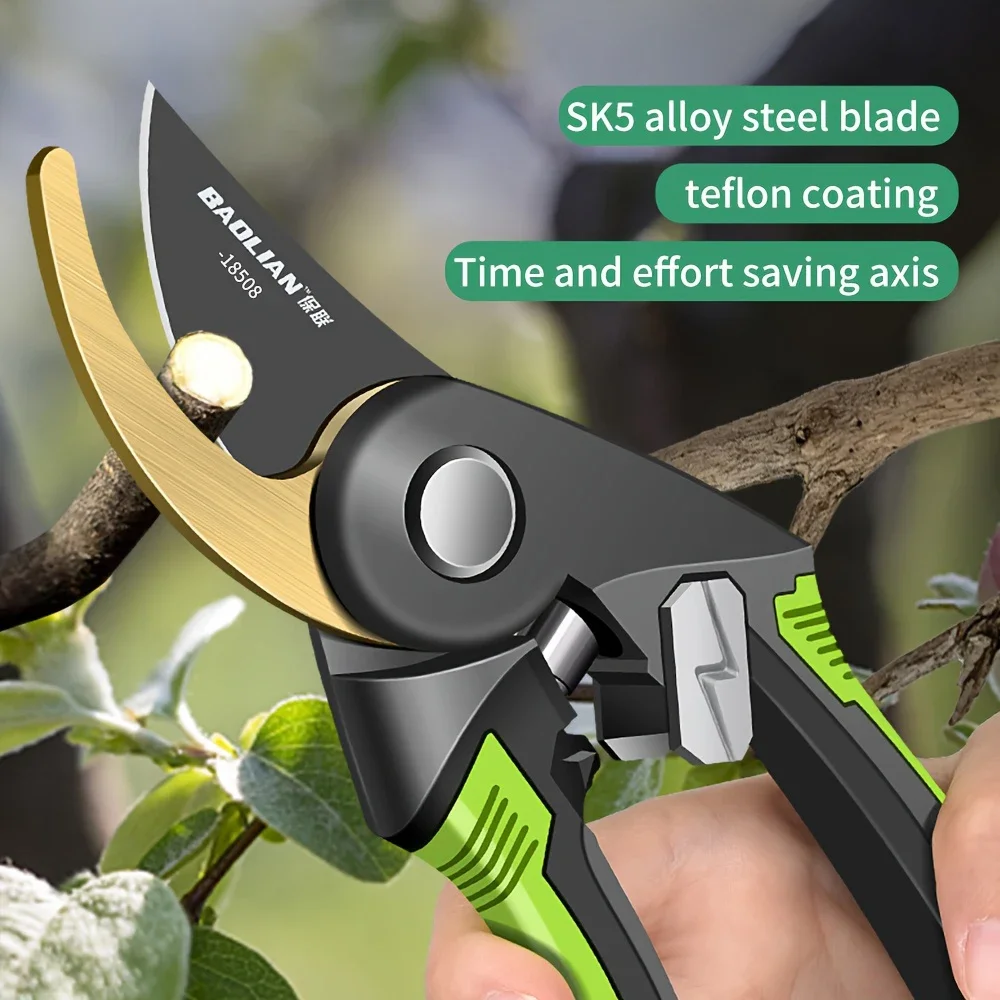BAOLIAN Industrial Grade Pruning Shears Are Labor-Saving Gardening Tools With Sharp, Durable, And Non Slip Scissors