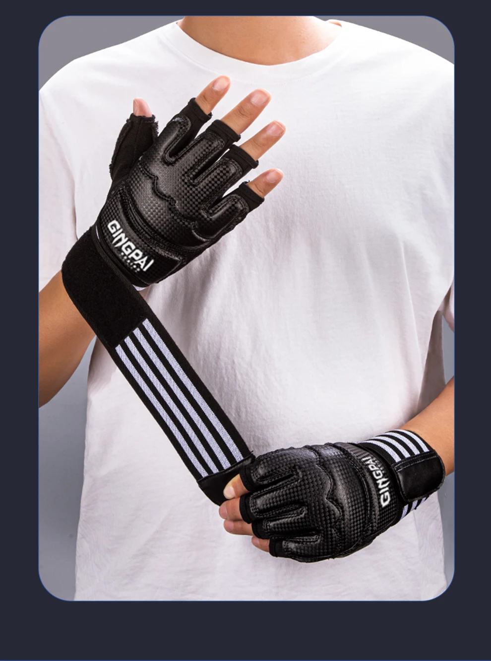 Halbe handschuhe mma fighting kick box handschuhe, finger lose schlag schwere tasche mit padding handschuhen für kickboxen sparring muay thai – Detail 10