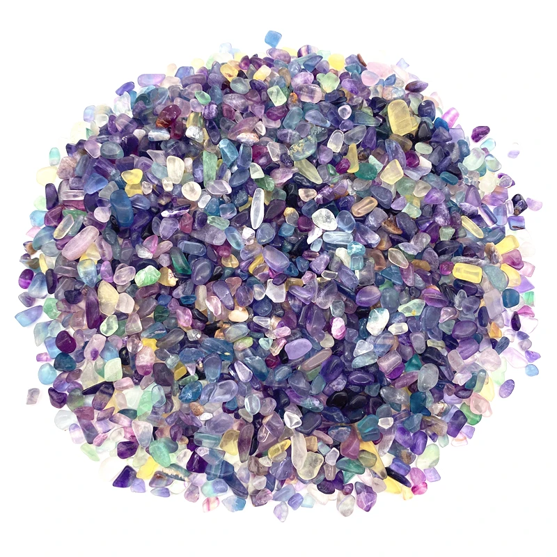 50g Natural Colorful Fluorite Gravel Rock Chips for Aquarium Home Decoration Accessories Natural Stones and Minerals