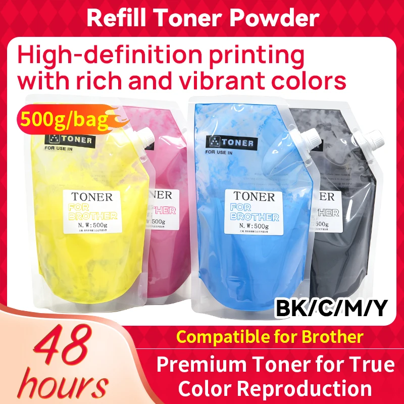 500g/pcs Refill Toner Powder TN243 TN247 Compatible for Brother HL-L3210W HL-L3230CDW HL-L3270CDW 3210 3230 3270 3517 3550 3710