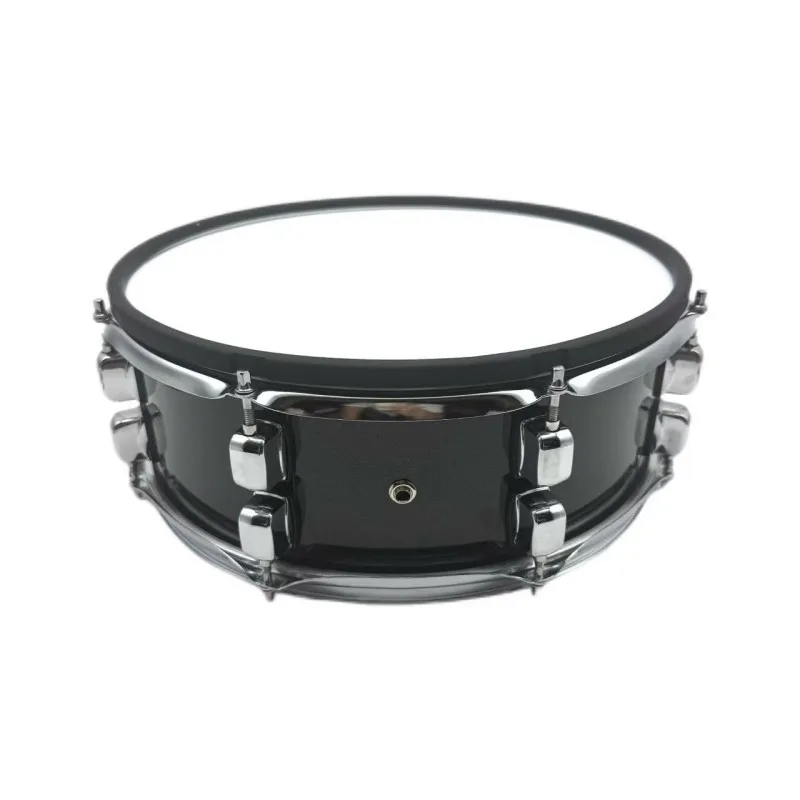 Portable 14-inch Wooden Electronic Snare Drum Six Sensor Triggers Precision