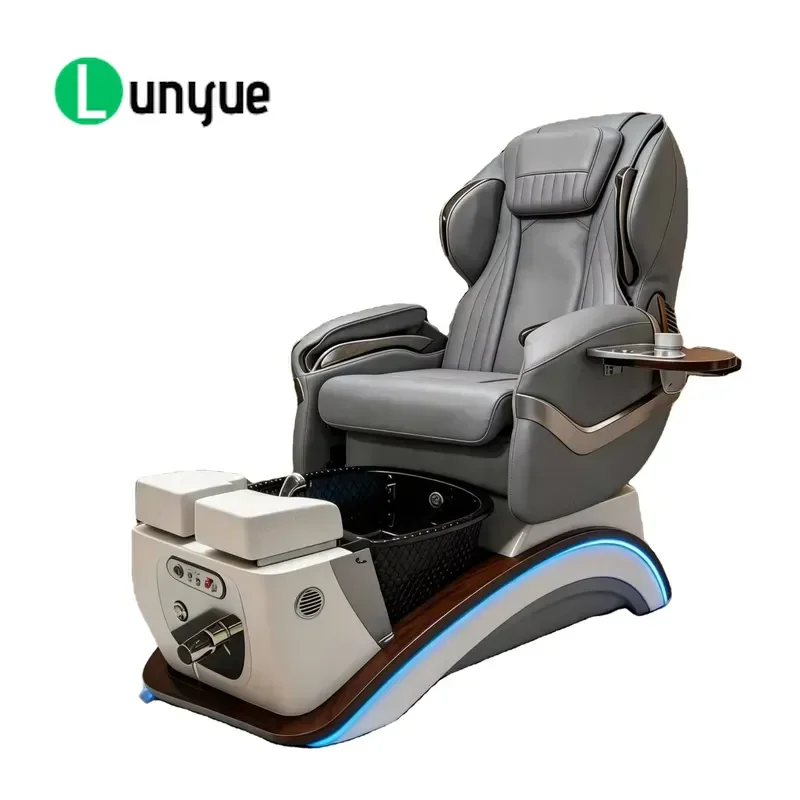 Deluxe Adjustable Seat Backrest Pedicure Chair Fiberglass Spa Furniture Comfortable Manicure Station for Beauty Shop