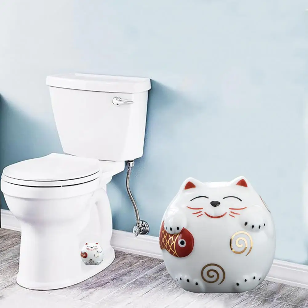 Cute Cat Toilet Accessories Ceramic Cat Toilet Bolt Cover Decorative Lid Set for Bathroom Home Decoration Easy Installation