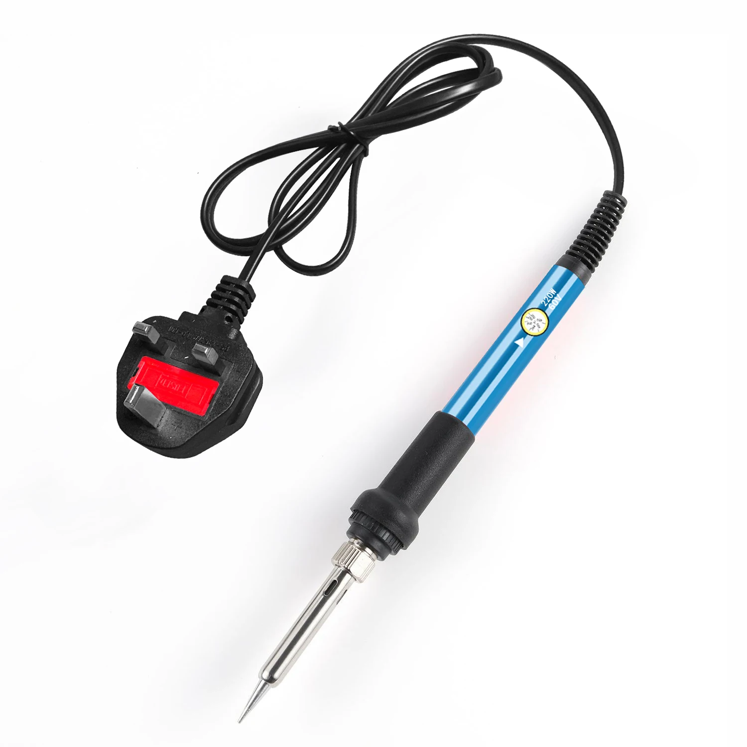 60 W temperaturregulierendes Lötkolben-Set, Heimreparatur-DIY-Werkzeug 200–450 °C mit Pinzette, Eisenspitze/15 in 1 Lötkolben-Set – Detail 4