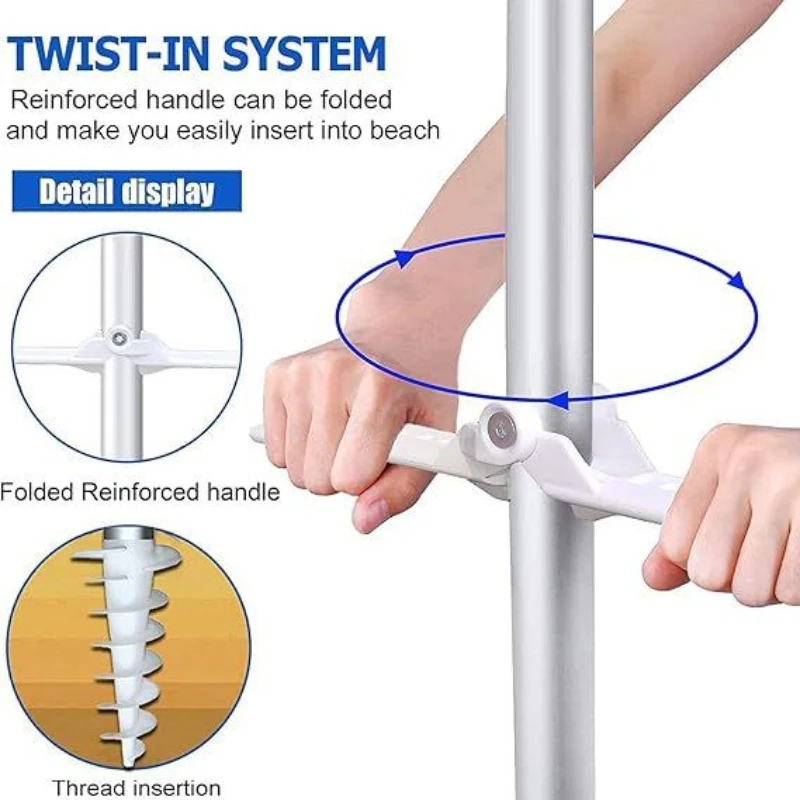 And Sand Anchor Turning Outdoor Sunshade UmbrellaFolding Portable Travel Beach Umbrella With Three Section Telescopic Umbrella