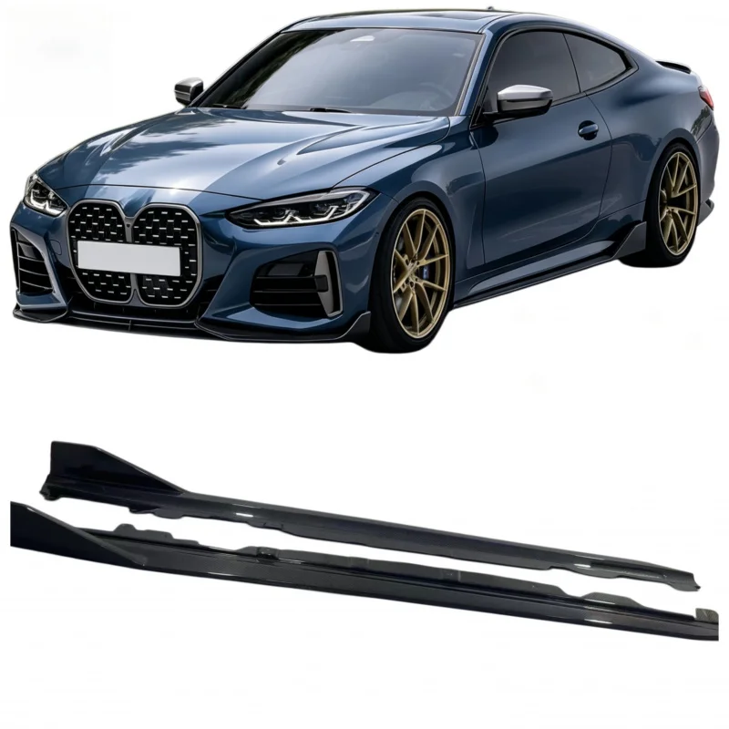 

Suitable for 2020-2025 BMW 4 Series G22 G23 AD Style Carbon Fiber Side Skirt Extension