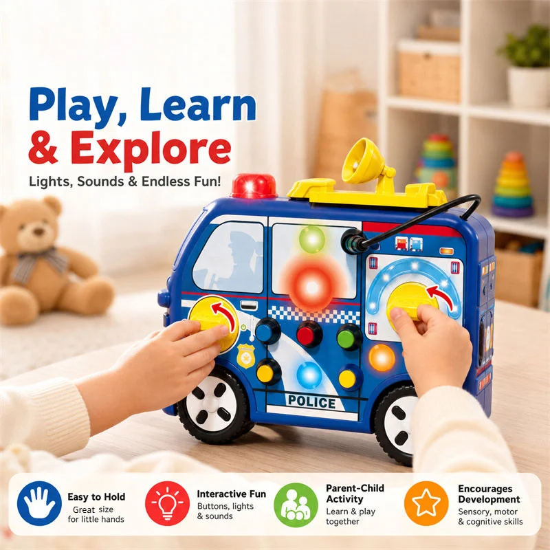 Baby Toys Enlightenment Cartoon Car Busy Car Games for Babies Interesting Cognitive Toys Early Education Kids' Electronic Toys
