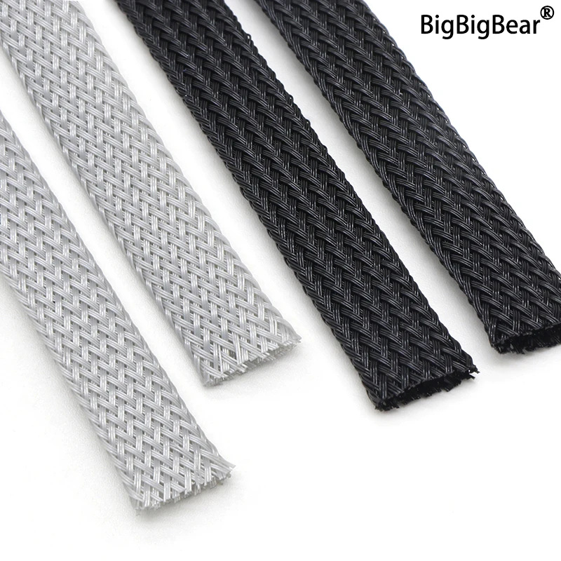 1~50m New PET Expandable Braided Sleeve Tight High Density 2 4 6 8 10 12 14 16 20 25~60mm Wire Cable Insulated Protection Sheath