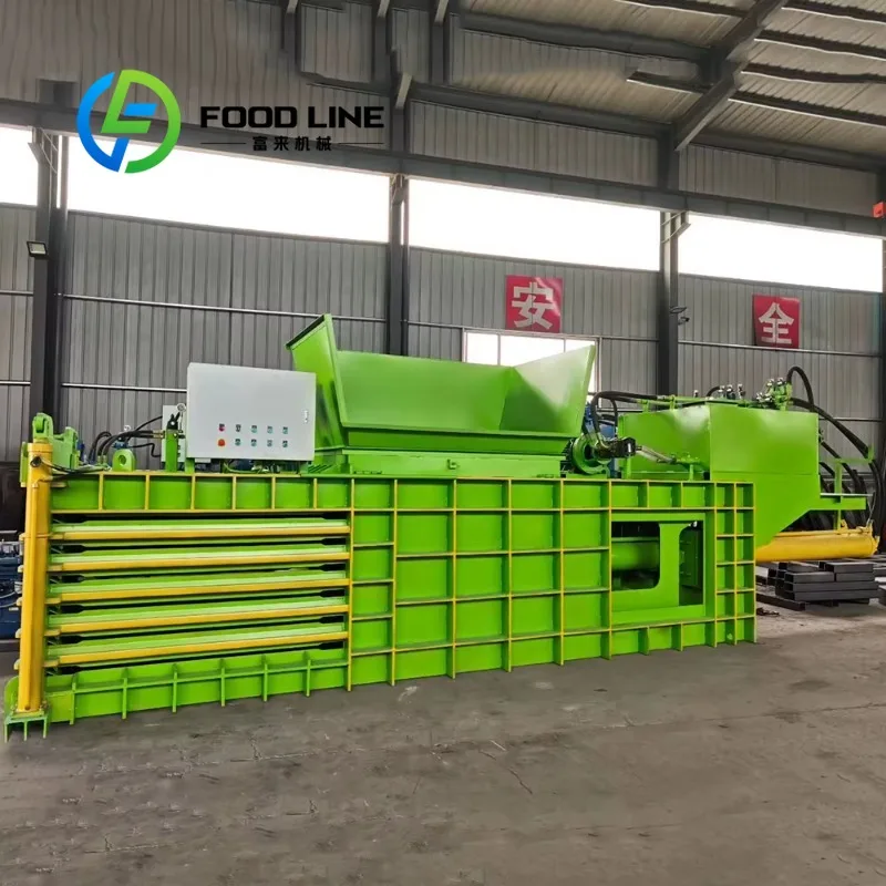 Horizontal Hydraulic Baler Low Maintenance Recycling Compactor For Waste Textile Plastic Film And Waste Carton Processing