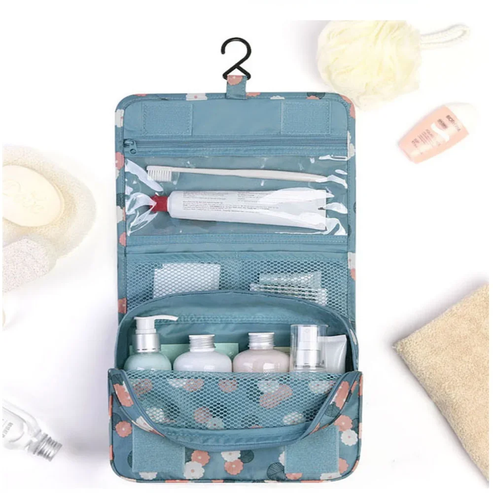 

Makeup Bag Handbag Hanging Type Cosmetic Bags Women Travel Toiletries Storage Tote Bags Zipper Hook Up Organizer Make Up Pouch