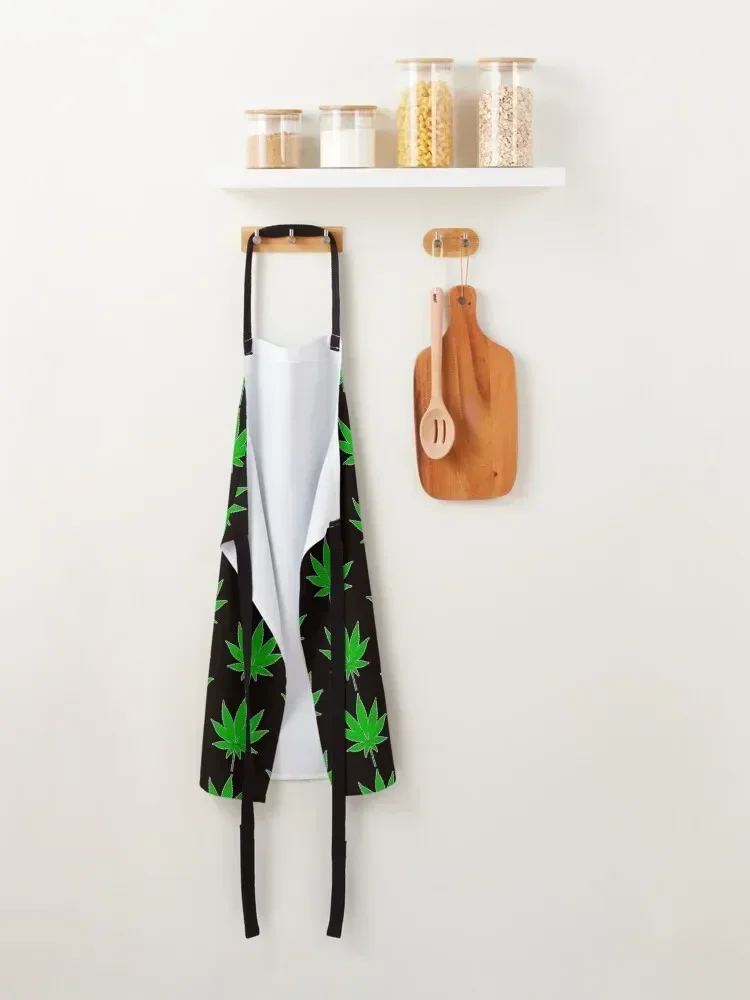 WEED PATTERN Apron useful gadgets for home Chef Accessory painters Kitchen Things And For Home Apron