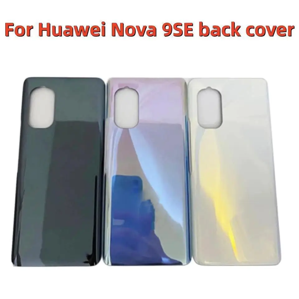 For Huawei Nova 9 SE Glass Battery Cover Repair Replace Back Door Phone Rear Case + Logo Adhesive