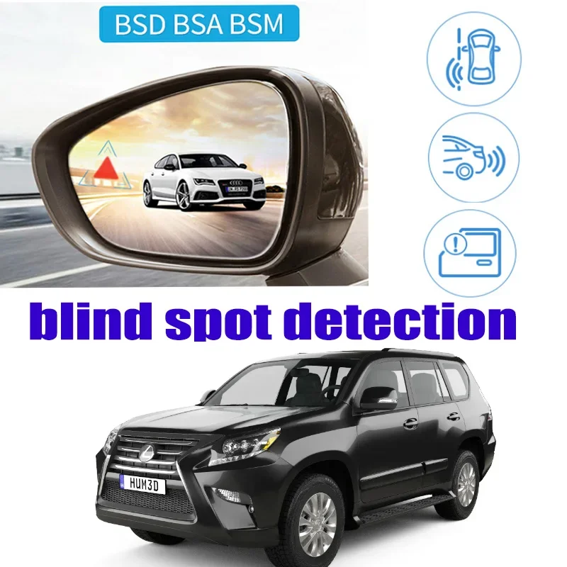 For Lexus GX J150 2009~2020 Car BSD BSA BSM Blind Area Spot Warning Safety Drive Alert Mirror Rear Radar Detection System