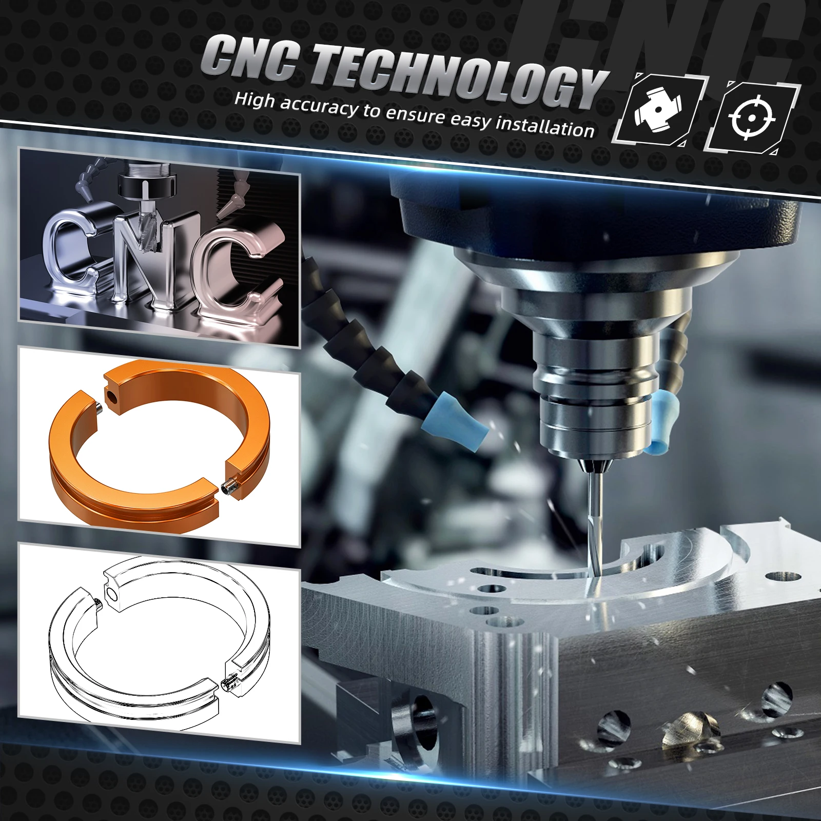 For KTM EXC 300 EXC 250 XCW 250 300 EXCF 350 EXC-F 450 500 Six Days 2017-2023 46mm Rear Suspension Shock Absorber Lowering Kit