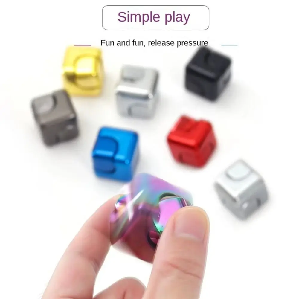 Flipo flip brinquedos cubo de metal ponta do dedo giroscópio rotativo anti-ansiedade dedo brinquedos colorido mini fidget spinner presente das crianças