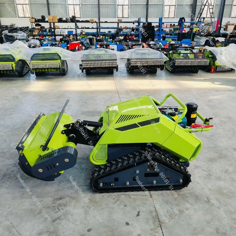 Heavy Duty Multifunction Crawler Grass Crusher Mower Remote Control Lawn Cutting Machine Land Reclamation Cultivator Weeding