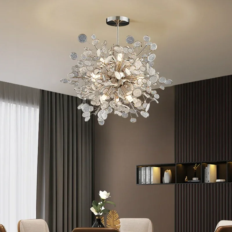 Imagem -05 - Crystal Chandelier For Living Room Pendant Lamps Designer Moderno Luminária de Luxo Villa Decor Sala de Jantar Quarto 2024