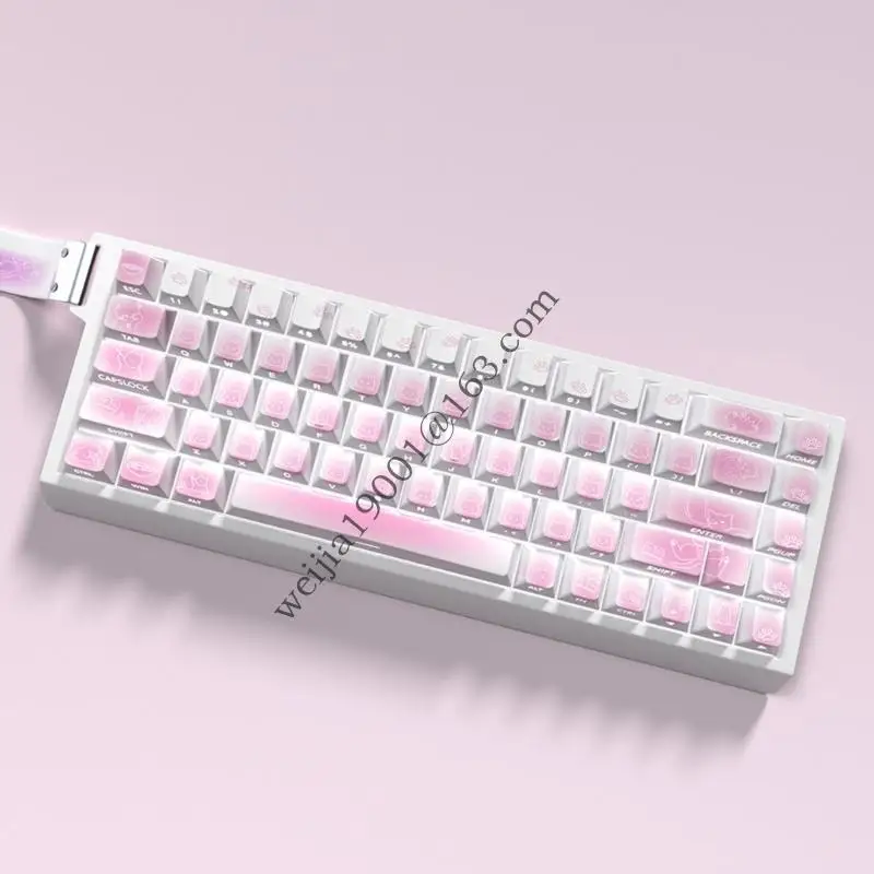 PBT HITTEN KEYERSERS مع ناقل حركة ضوء نقش جانبي للوحات المفاتيح الميكانيكية تعزيز جماليات سطح المكتب .H05A