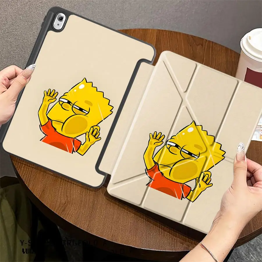 Cute B-Bart S-Simpsons With Pen Slot Cover Tablet Case For Samsung For Galaxy Tab A11 Plus S7 FE S8 S9+ S6 Lite 10.4 inch S10 A8