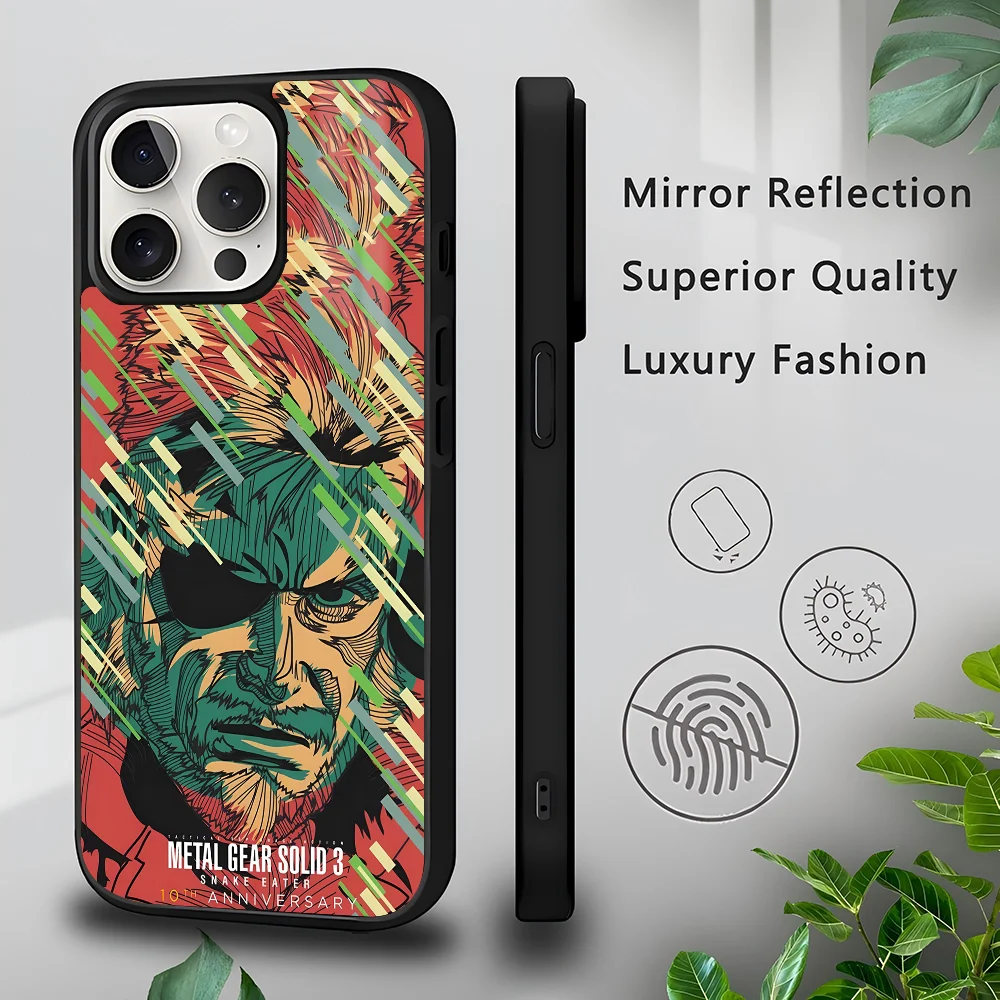 

Metal Gear Solid Series Art Phone Case for iPhone 16 15 14 13 Pro Max 11 Mini Alex Mirror For Magsafe Wireless Charging Cover