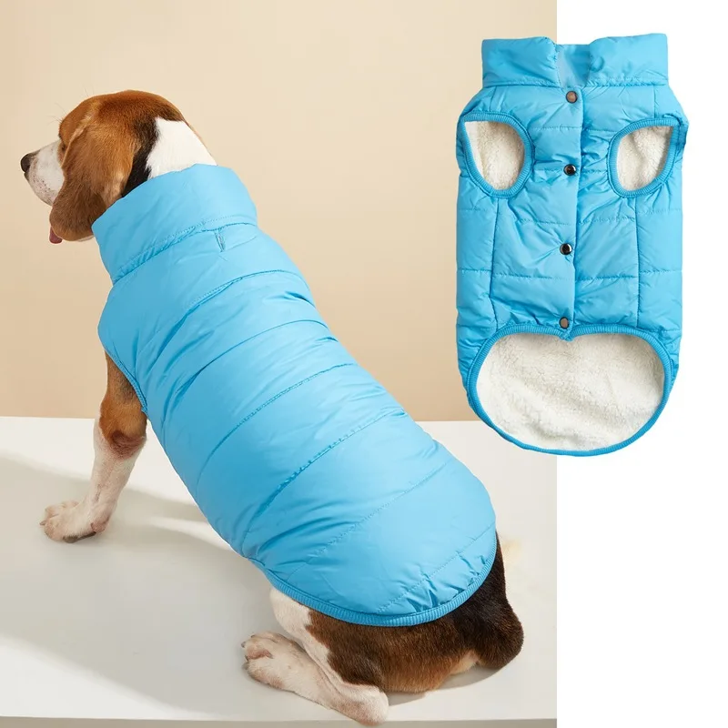 Pet Winter Dog Clothes Outdoor Cold Proof Warm Dog Jacket with Plush Lining Pets Coat Clothes For Small Medium Large Dogs