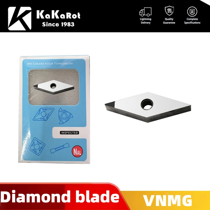 

KaKarot VNMG160404 VNMG160402 Diamond Insert VNMG 160408 VNMG PCD Aluminum Alloy End Mill Tool CNC Carbide Turning Lathe