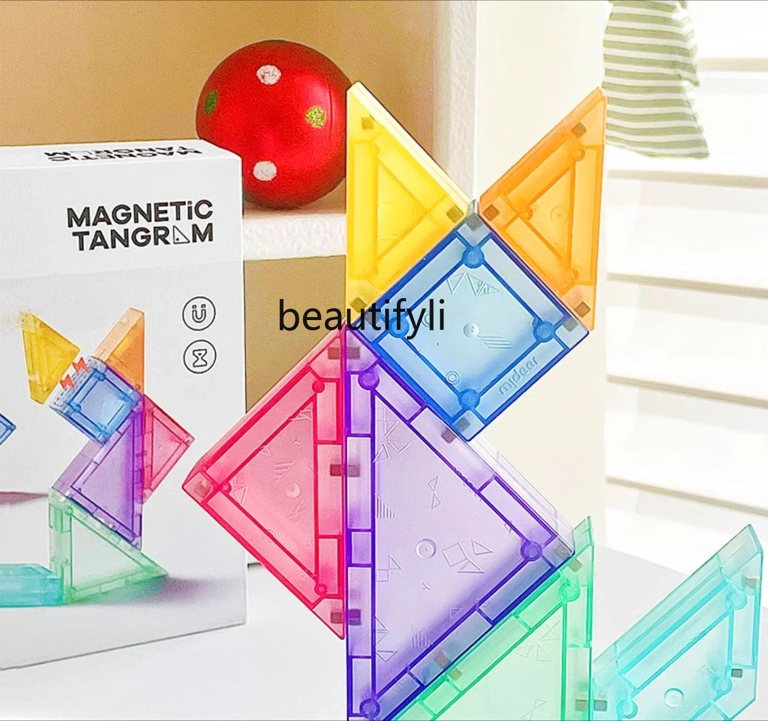 

Magnetic tangram special teaching aids for primary school students intellectual puzzles building block toys