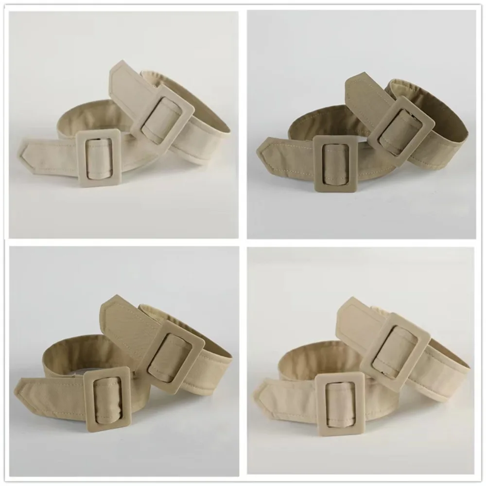 1pair Solid Color Sleeve Band Quality Adjustable Buckle All-match Overcoat Sleeve Band Replacement Sleeve Belt Women