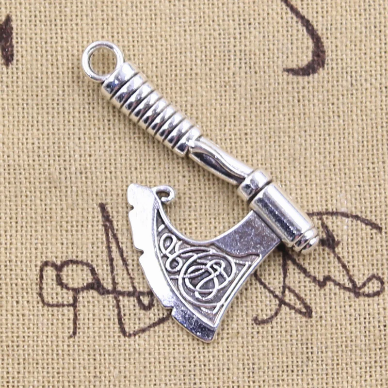 5pcs Viking Axe Charms in Antique Bronze for DIY Jewelry