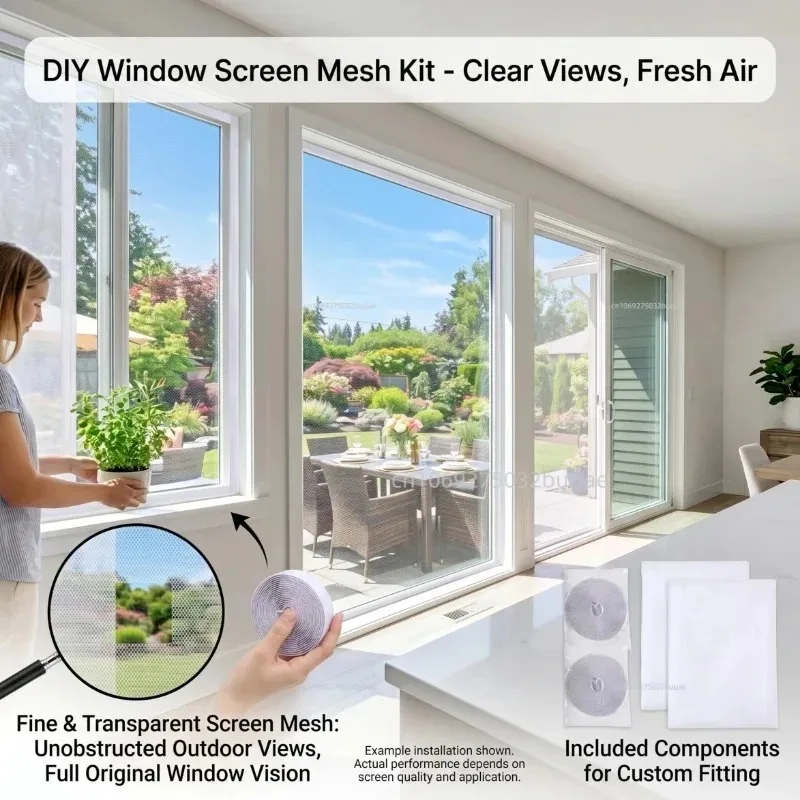 Mosquito Net Mesh Magnetic Mosquito Net Mosquito Nets for Window Living Room Bedroom Easy To Cleanventilate Breathable Fine Mesh