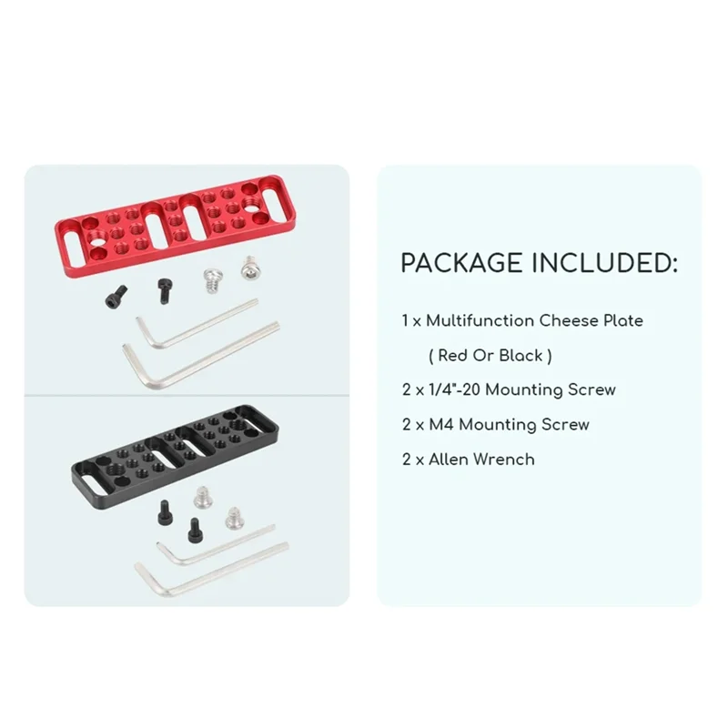 L53A-لوحة الجبن متعددة الوظائف مع محول VESA 75 مم 1/4 بوصة 3/8 بوصة خيوط لقفص ثلاثي القوائم وإكسسوارات صناعة الأفلام