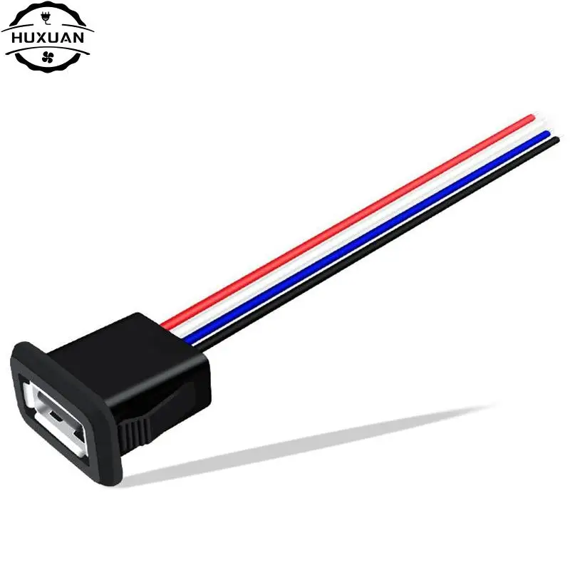 1pc 2Pin 4Pin USB 2.0 Female Power Jack 2P 4P USB2.0 Charging Port Connector Data Interface With Cable USB Charger Socket PH2.0