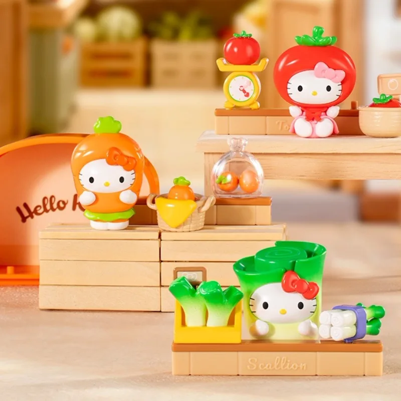 Moetch Hello Kitty Vegetable Grocery Series Blind Box Cute Mini Figure Doll Model Toys Collect Ornaments