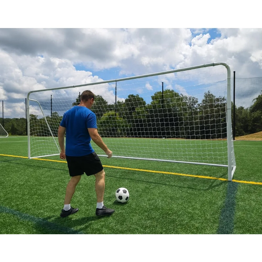 24 × 8 × 5 أقدام. هدف كرة القدم الصلب. إطار عالي التحمل مع شبكة. البطولة، حجم التنظيم. التدريب المهني المحمول الممارسة