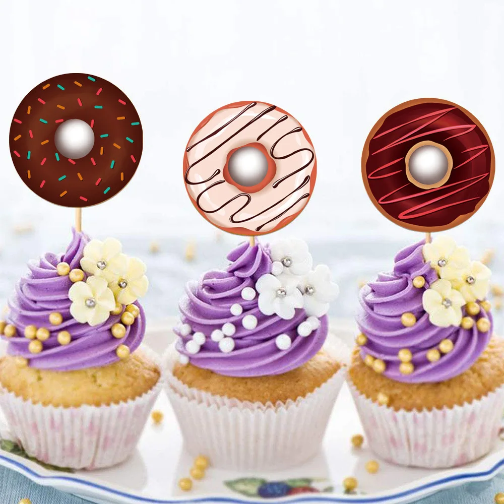 50-500pcs Donuts Sticker 1inch Colorful Kids Label Baking Store Decorations Classroom Teacher Encourage Student Reward Stickers