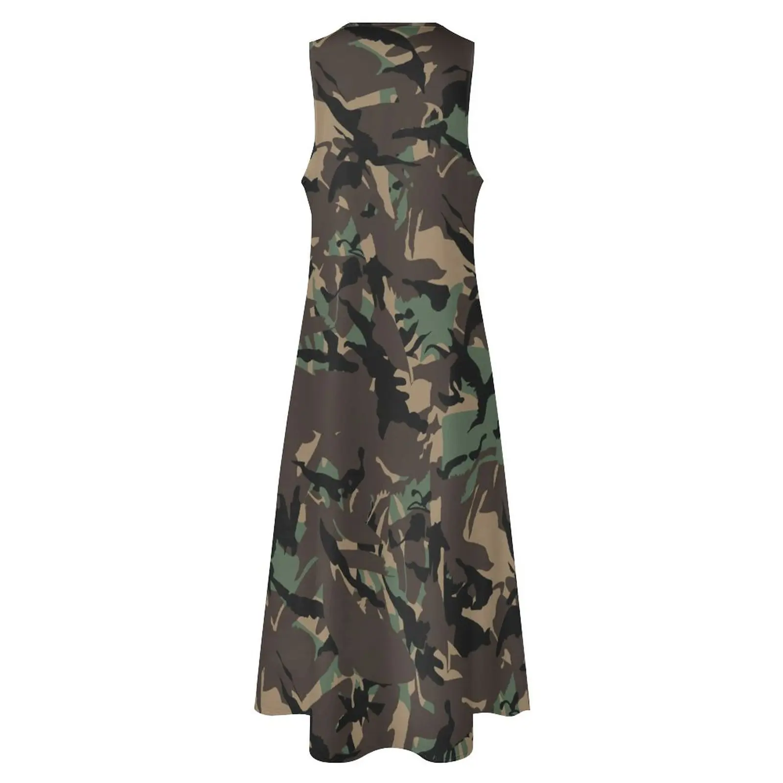 Vestido militar con estampado de camuflaje, vestidos largos informales estéticos de camuflaje con perezoso de verano, vestido Maxi elegante para mujer, regalo de cumpleaños