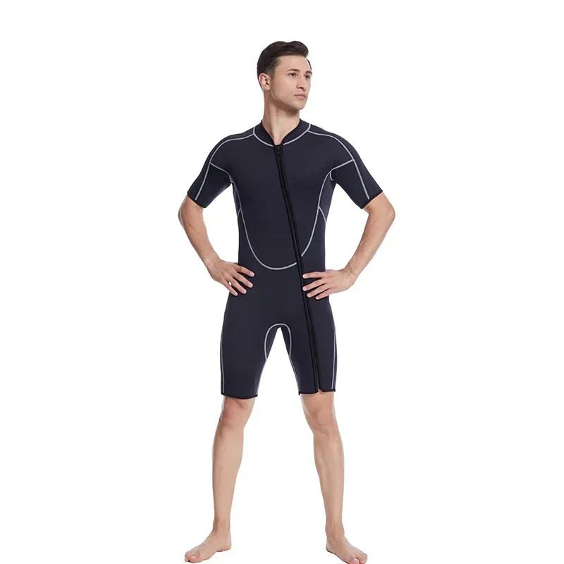 

Outdoor Wetsuit Men's One-piece Short Breathable Wetsuit Quick Drying Surfing Short Sleeve Diving
