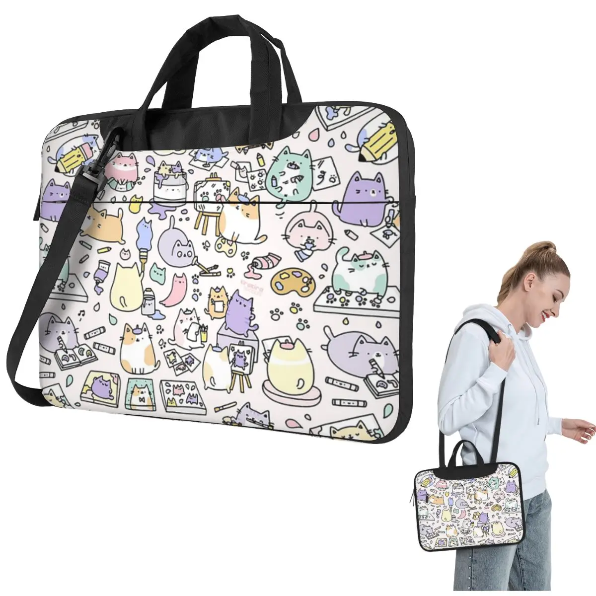 

Сумка для ноутбука Arty Cats через плечо, сумка для компьютера 13, 14, 15,6 дюймов, чехол для ноутбука Lenovo