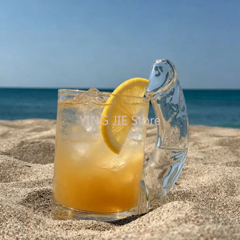 Creative Novelty Shape Clear Glass Mug - Funny Prank Cocktail Whiskey Glasses for Bar Club Home Party Drinking Gift