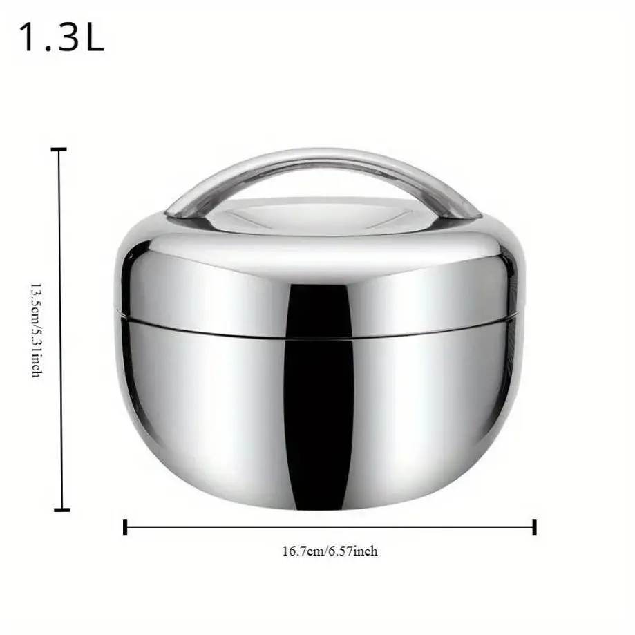 1 Pcs Apple Lunch Box With Circular Lid Office Worker Insulated Stainless Steel Lunch Box Student Partition Portable Lunch Box - view 4