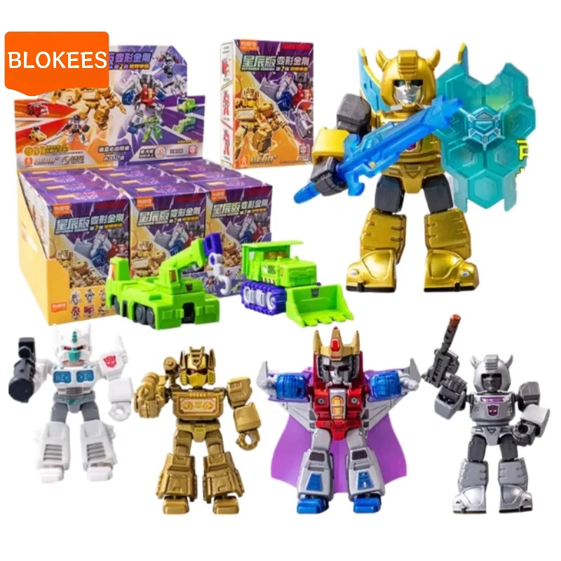 Blokees Transformers Defender Series Starry Edition V2 Optimus Prime Megatron Starscream Bumblebee Assembly Model Toy Kid Gifts